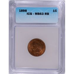 1898 INDIAN CENT ICG MS-63 RB