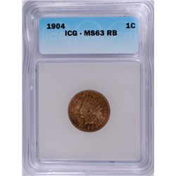 1904 INDAIN CENT ICG MS-63 RB