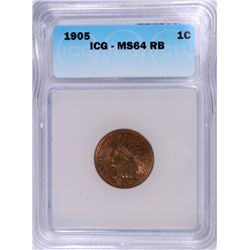 1905 INDIAN CENT ICG MS-64 RB
