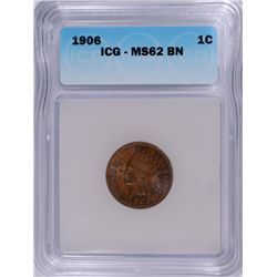 1906 INDIAN CENT ICG MS-62 BN