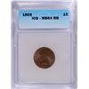Image 1 : 1908 INDIAN CENT ICG MS-64 RB