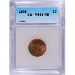 1909 INDIAN CENT ICG MS-63 RB