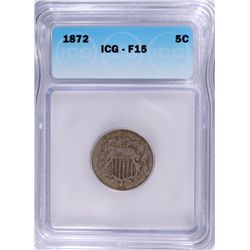 1872 SHIELD NICKEL ICG F-15 CLOSE TO VF