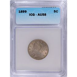 1899 LIBERTY NICKEL ICG AU-58