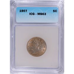 1907 LIBERTY NICKEL ICG MS-63