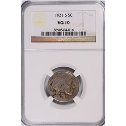 1921-S BUFFALO NICKEL NGC VG-10