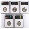 Image 2 : LOT OF ( 5 ) 1954-S WASHINGTON QUARTERS, NGC MS-66