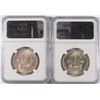 Image 2 : LOT OF ( 2 ) 1949-D FRANKLIN HALF DOLLARS, NGC MS-62 FBL