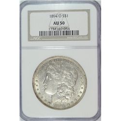 1894-O MORGAN DOLLAR NGC AU-50