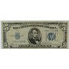Image 1 : 1934 $5 SILVER CERTIFICATE (MAJOR MINT ERROR-DOUBLE GUTTER FOLD)
