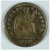Image 1 : 1857 SEATED HALF DIME AU++