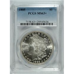 1885 MORGAN DOLLAR PCGS MS-63+