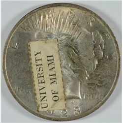 1923 PEACE DOLLAR (ADVERTISING) FLORIDA AIRWAYS (MIAMI UNIVERSITY)