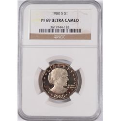 1980-S PROOF SUSAN B ANTHONY DOLLAR NGC PF-69 UC