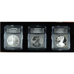 2006 20th ANNIVERSARY SILVER EAGLE SET, ICG FIRST DAY OF  ISSUE ALL 70 GRADES!!