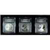 Image 1 : 2006 20th ANNIVERSARY SILVER EAGLE SET, ICG FIRST DAY OF  ISSUE ALL 70 GRADES!!