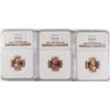 Image 1 : ( 3 ) 1953-D LINCOLN CENTS, NGC MS-66 RED