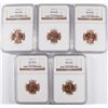 Image 1 : ( 5 ) 1955-S LINCOLN CENTS, NGC MS-66 RED GEMS!