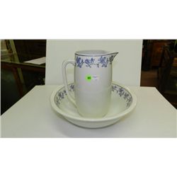 Primitive pitcher and bowl