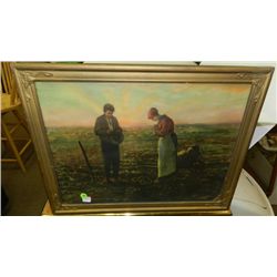 vintage framed litho the Gleaners