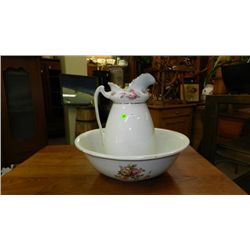 antique porcelain pitcher and bowl