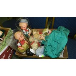 237) Box of dolls including Hummel doll