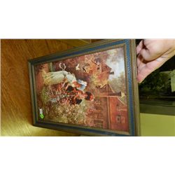 248) Vintage framed print, ladies in a garden