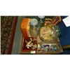 Image 1 : 299) Box of collectibles including jars, marbles and