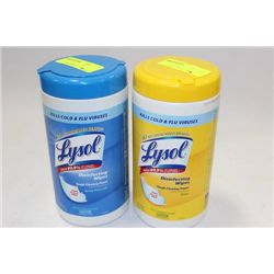 CONTAINER OF 70 LYSOL WET WIPES X2