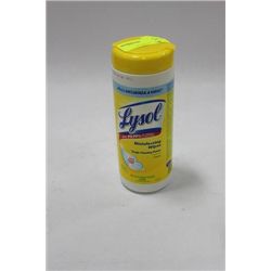 CONTAINER OF 35 LYSOL WET WIPES AS THEY COME