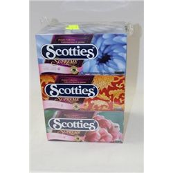 PACK WITH 6 BOXES OF SCOTTIES OR ROYAL TISSUES