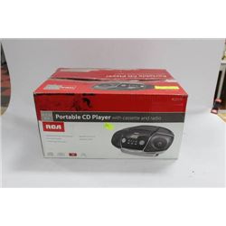 RCA PORTABLE CD PLAYER W/ CASSETTE & RADIO
