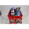 Image 1 : RED BIN W/ NEW HOTWHEELS & COLLECTIBLES