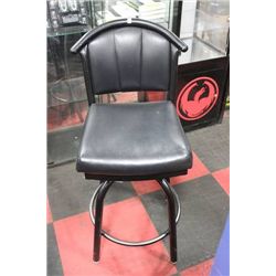 BLACK LEATHERETTE COMMERCIAL GRADE SWIVEL BAR