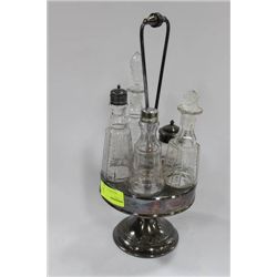 ANTIQUE  CAROUSEL CONDIMENT SERVER