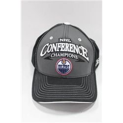 OILER'S NHL CONFERENCE CHAMPIONS HAT (AUTHENTIC)