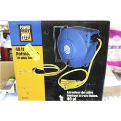 POWER FIST 40 FT RETRACTABLE CORD REEL