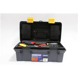 PLASTIC TOOLBOX WITH CONTENTS