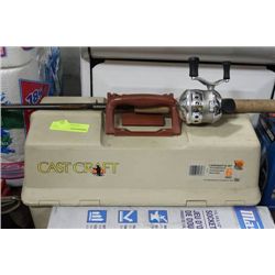 FISHING ROD AND REEL SOLD WITH TACKLE BOX/CONTENTS