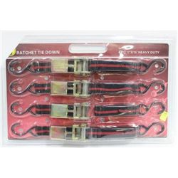 PACK OF 4 HEAVY DUTY RACHET STRAPS