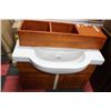 Image 1 : WOOD FLOATING BATHROOM VANITY W MEDICINE CABINET