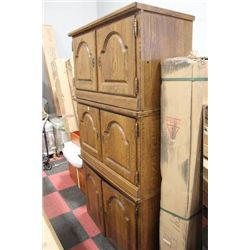 GERMAN WOOD 3 PC STACKABLE CABINET
