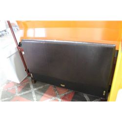 SHOWHOME DBL BROWN LEATHERETTE HEADBOARD