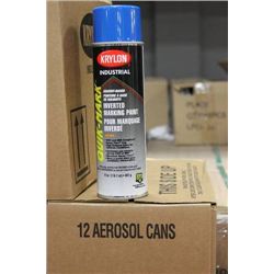 CASE OF 12 NEON MARKING PAINT ON CHOICE: BLUE