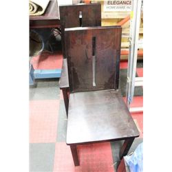 PAIR OF WOOD SHOWHOME SIDECHAIRS