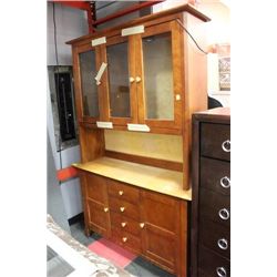 2 TONE WOOD BUFFET AND HUTCH