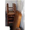 Image 1 : VINTAGE OAK TABLE W 4 SIDECHAIRS