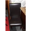 Image 1 : SHOWHOME BLACK LEATHERETTE SIDECHAIR