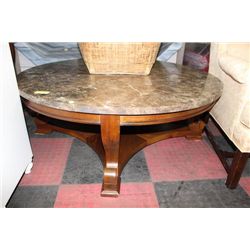 ROUND MARBLE TOP COFFEE TABLE