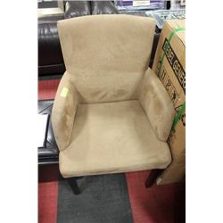 PAIR OF SHOWHOME MICROFIBRE ARMCHAIRS